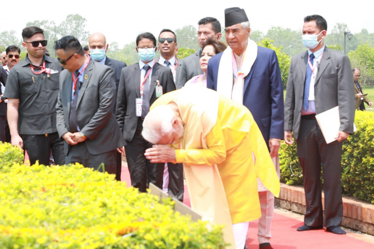 भारतीय प्रधानमन्त्री मोदीको लुम्बिनी भ्रमण (तस्बिरहरु)