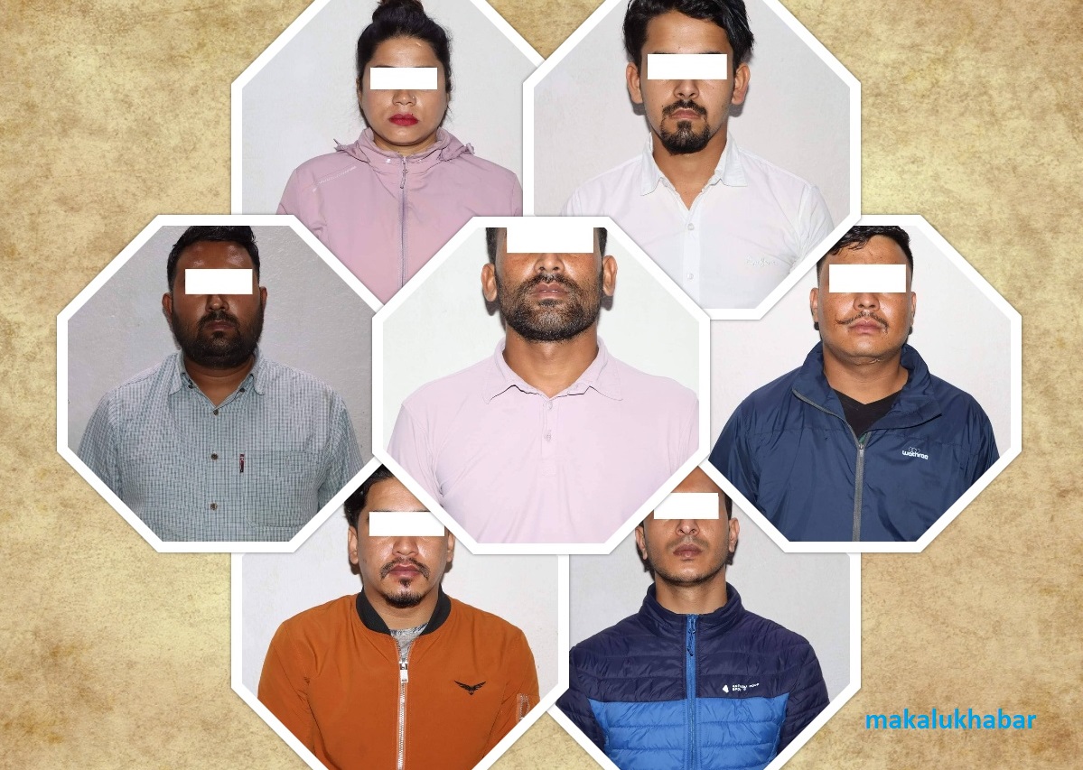 सात करोड रकम माग गरेको अभियोगमा ७ जना पक्राउ