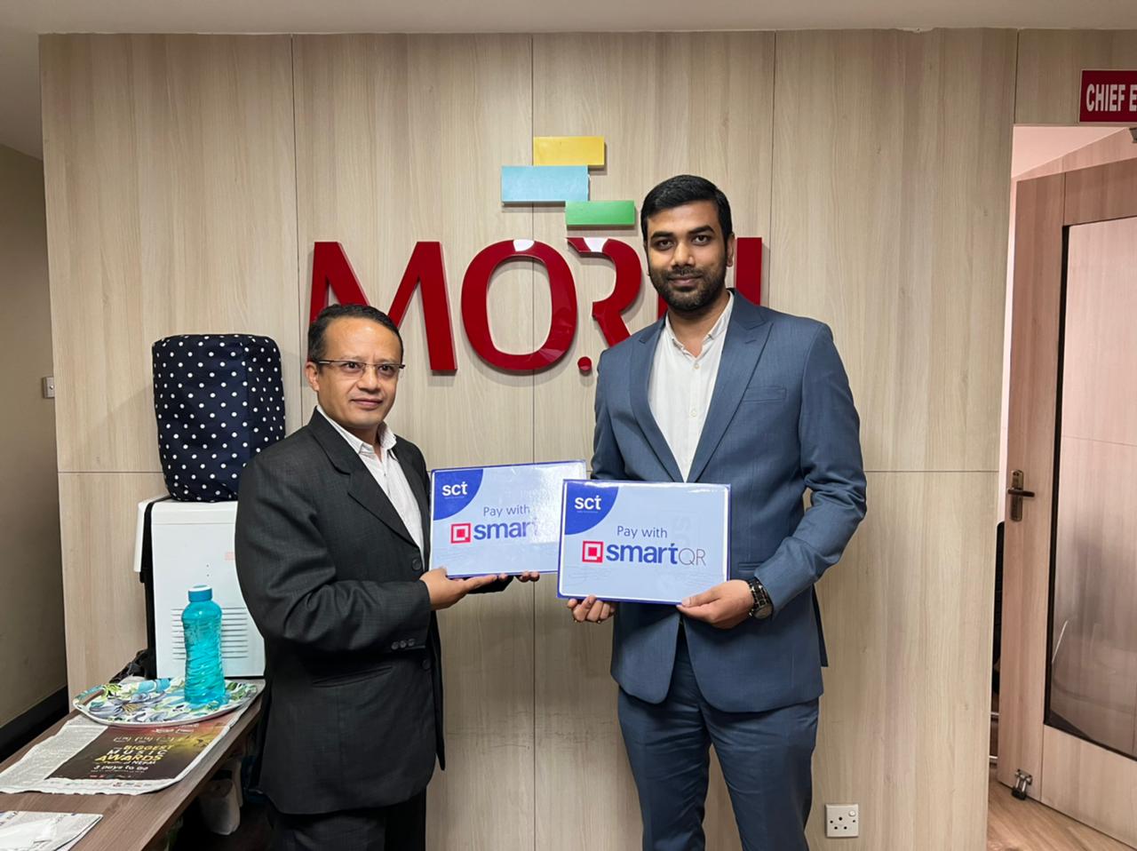 एससीटी र मोरूबीच स्मार्ट क्यूआरमार्फत भुक्तानी सेवा सञ्चालन गर्ने सम्झौता