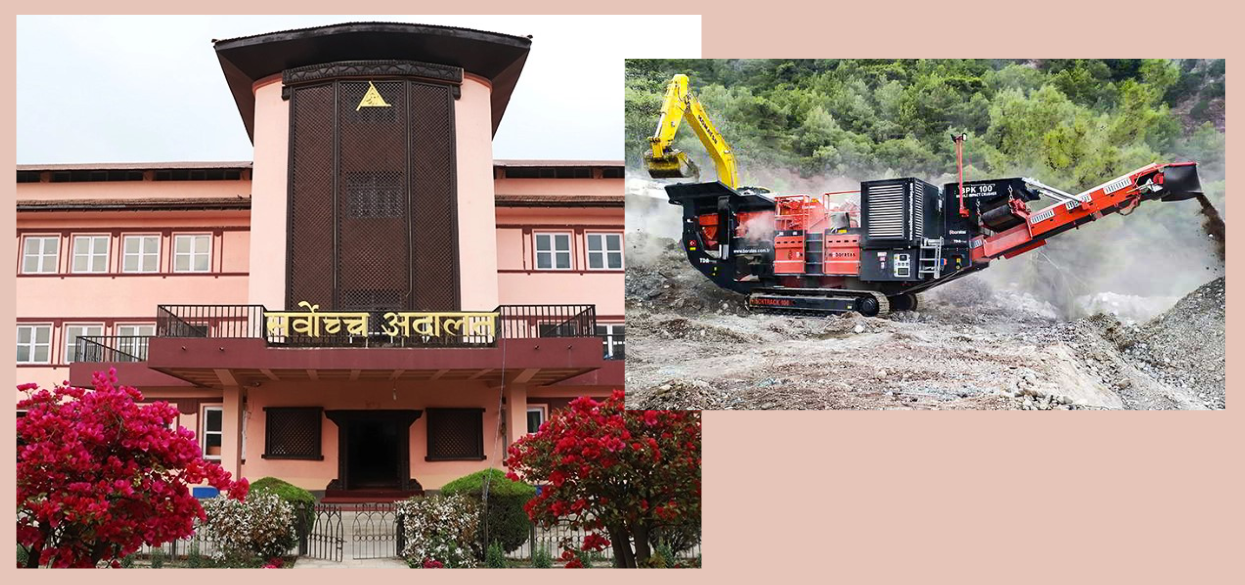 क्रसर उद्योगको मापदण्ड संशोधन गर्ने सरकारको निर्णयविरुद्ध सर्वोच्चमा रिट