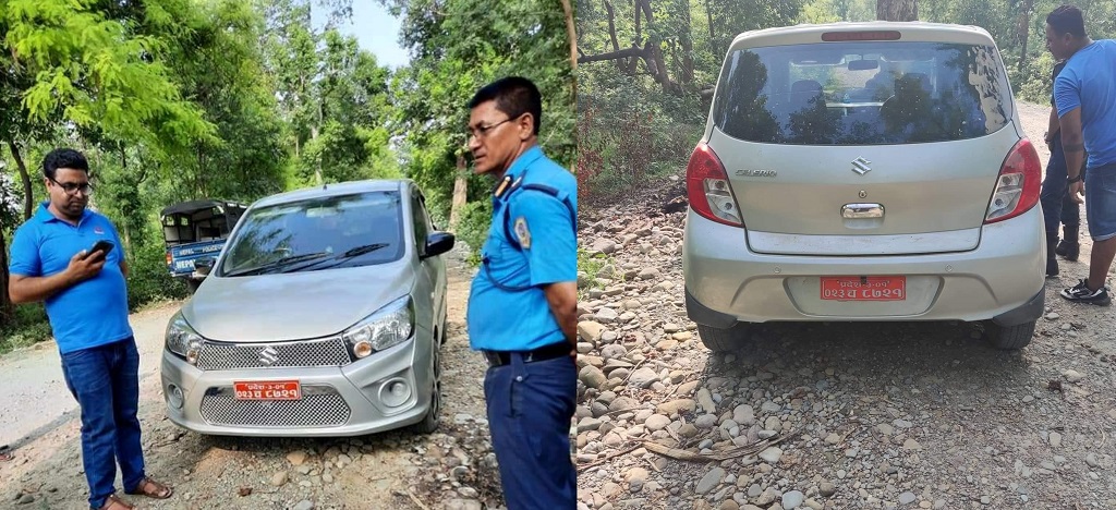 बुढीतोलाबाट लुटिएको कर्मचारीको कार भेटियो