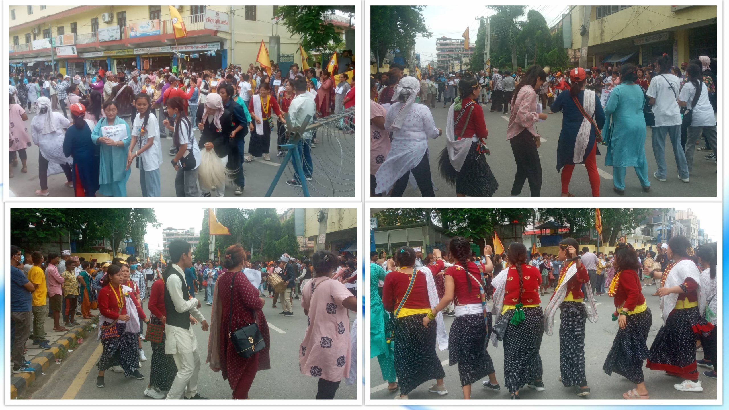 किरात प्रदेशको माग गर्दै प्रदेशसभा बाहिर साकेला नाच (तस्वीरसहित)