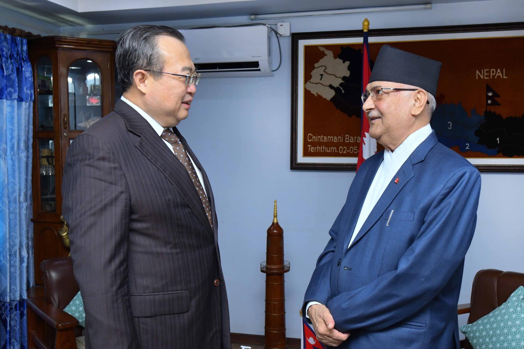 चिनियाँ कम्युनिष्ट पार्टीका नेता लिउ र ओलीबीच यी विषयमा भए कुराकानी (भिडिओसहित)