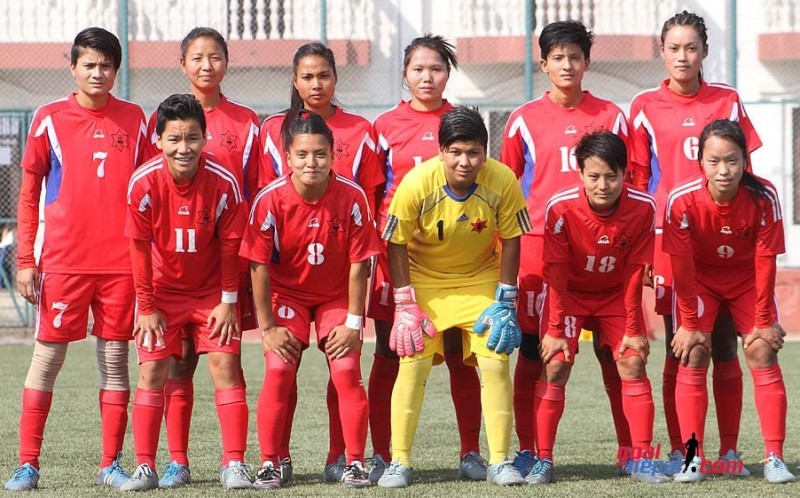 महिला फुटबलमा नेपाल एक स्थान तल झर्‍याे