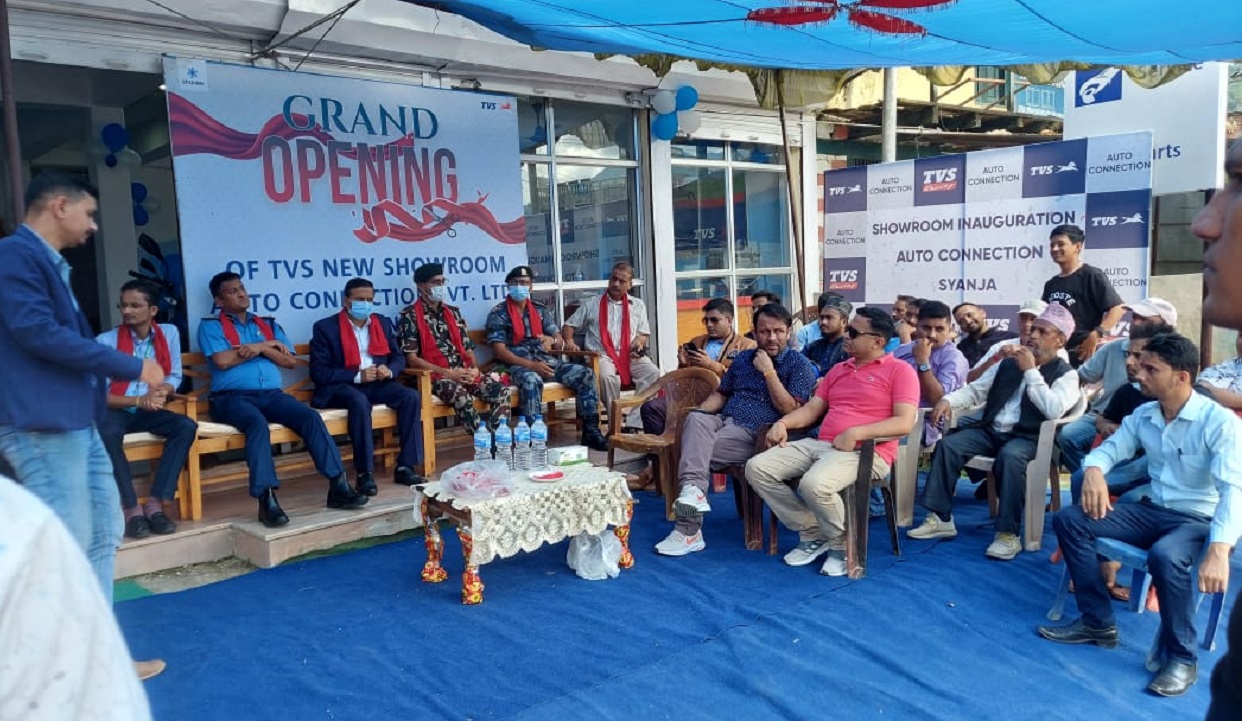 स्याङजाको वद्खोलामा टीभीएसको शो रुम सञ्चालनमा