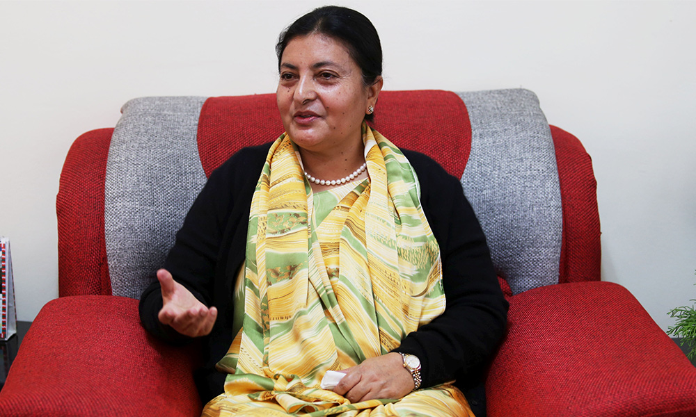 राष्ट्रपति भण्डारीले सर्वसाधारणलाई टीका लगाउने