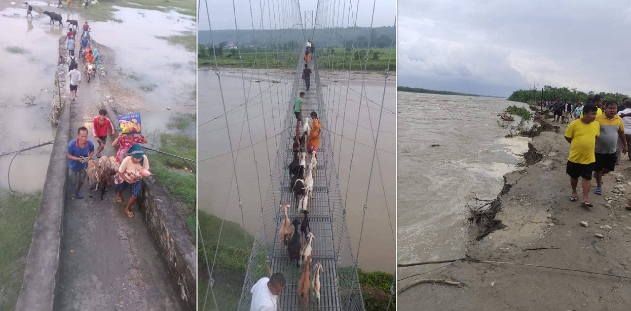 ७० वर्षपछि सप्तकोशीको धार परिवर्तन, ३० हजार स्थानीय जोखिममा