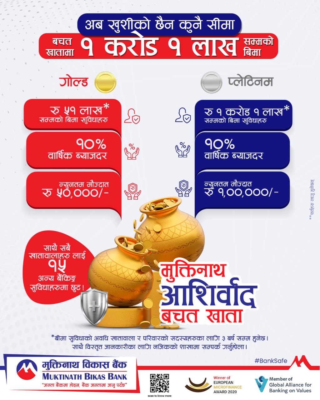 ‘मुक्तिनाथ आशीर्वाद बचत खाता’ सञ्चालनमा, १ करोड १ लाखसम्मको बिमा सुविधा लिन सकिने