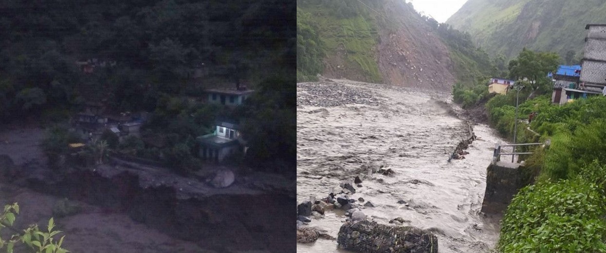 दार्चुलामा बाढी : दर्जन बढी घर बगायो, ११ जना बेपत्ता
