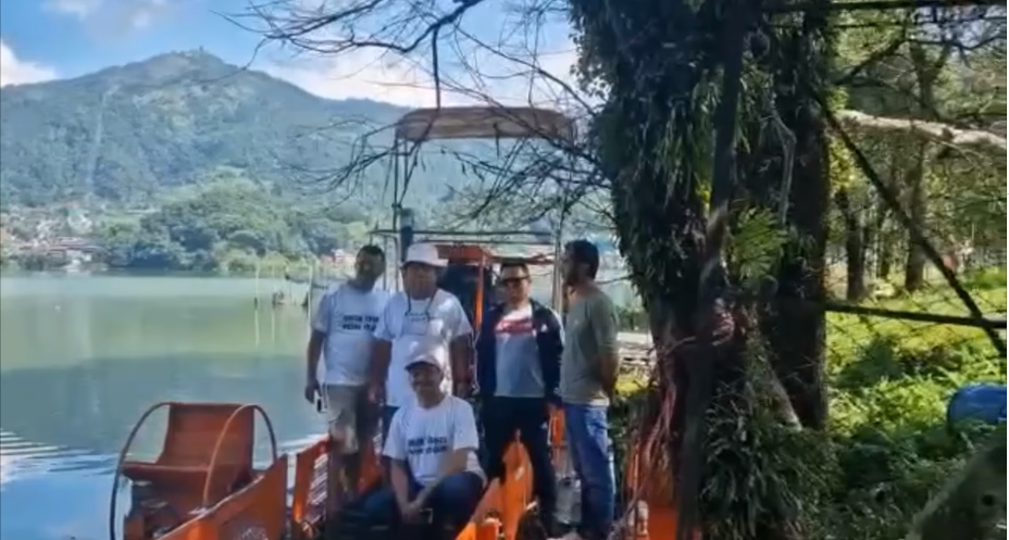 फेवातालको जलकुम्भी निकाल्न पोखरा पुगे महाविर, सफा गर्न मेसिन बनाइने