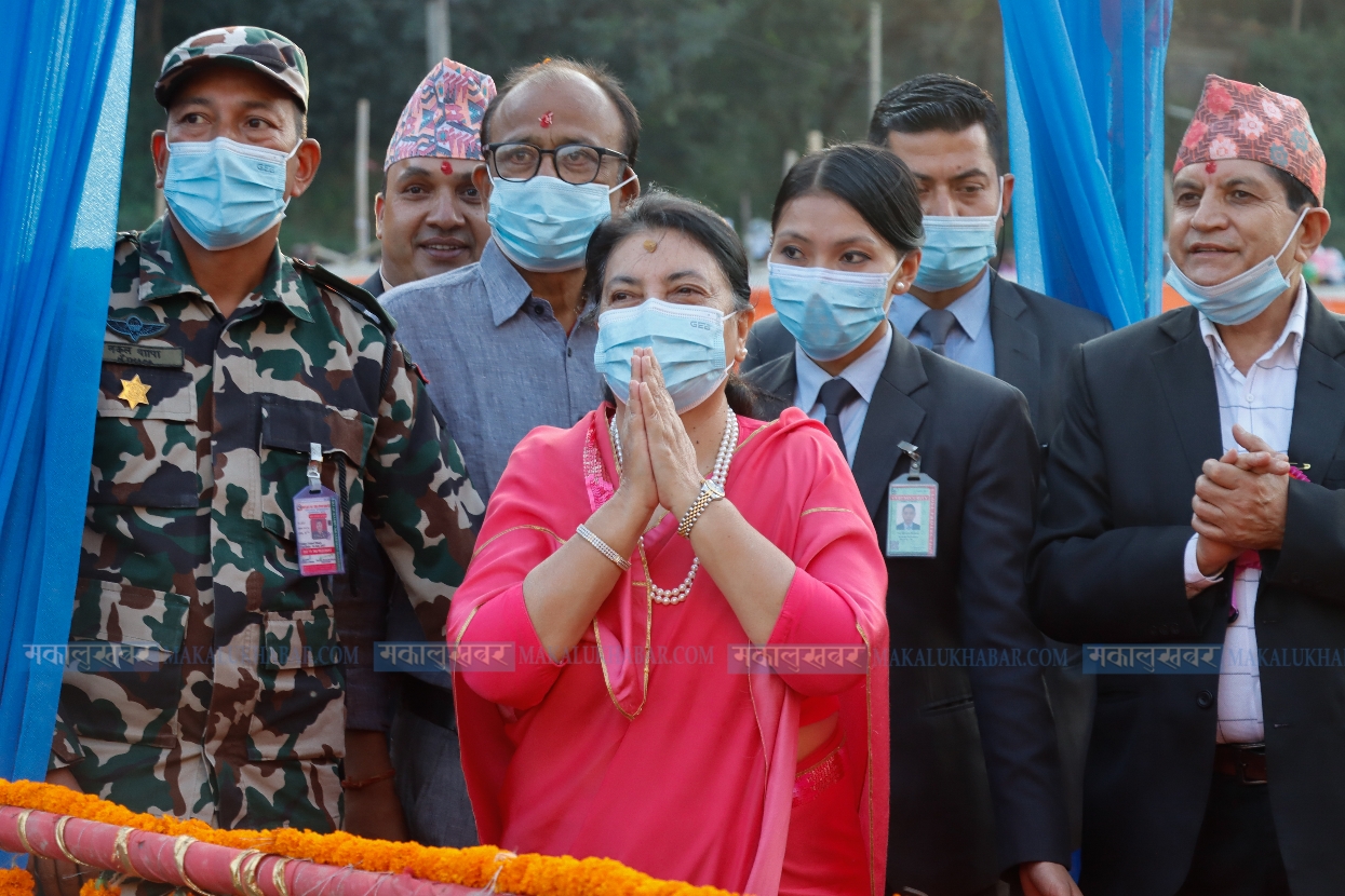 राष्ट्रपति भण्डारी भोजपुर जाने