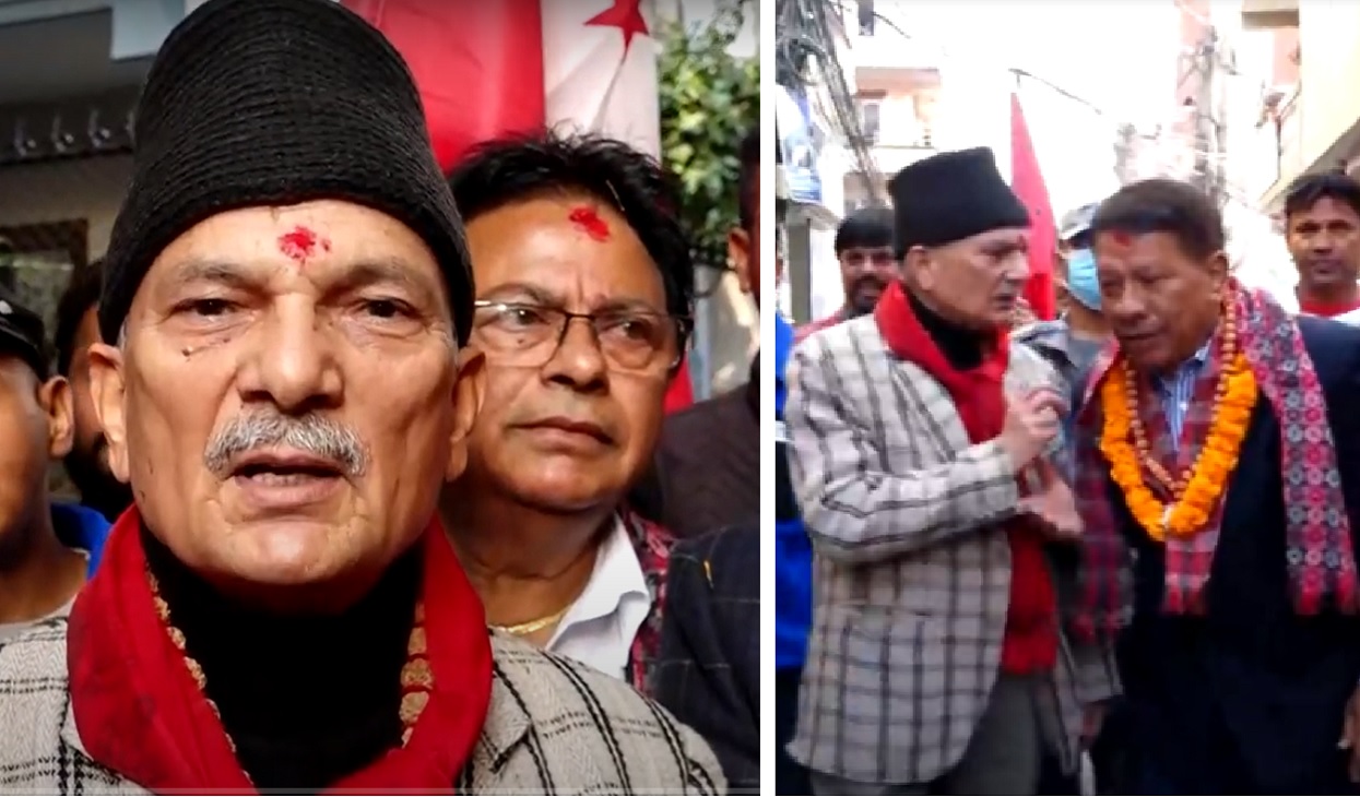 प्रकाशमानलाई भोट माग्दै बाबुरामले भने– विकासका लागि गठबन्धनलाई मत दिनुस्