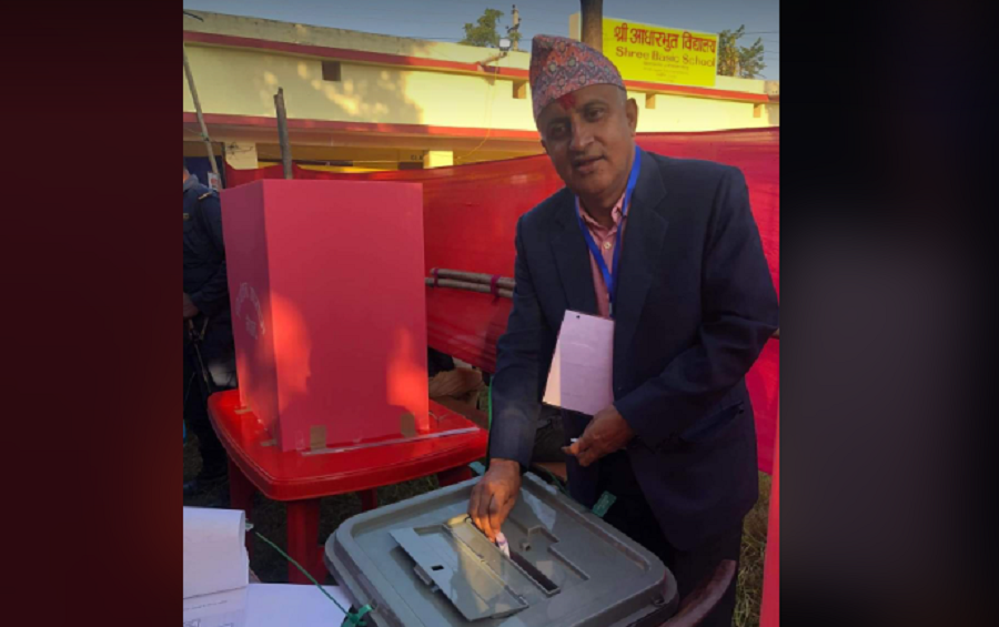 ढकालले कोचाखालमा मतदान गरे
