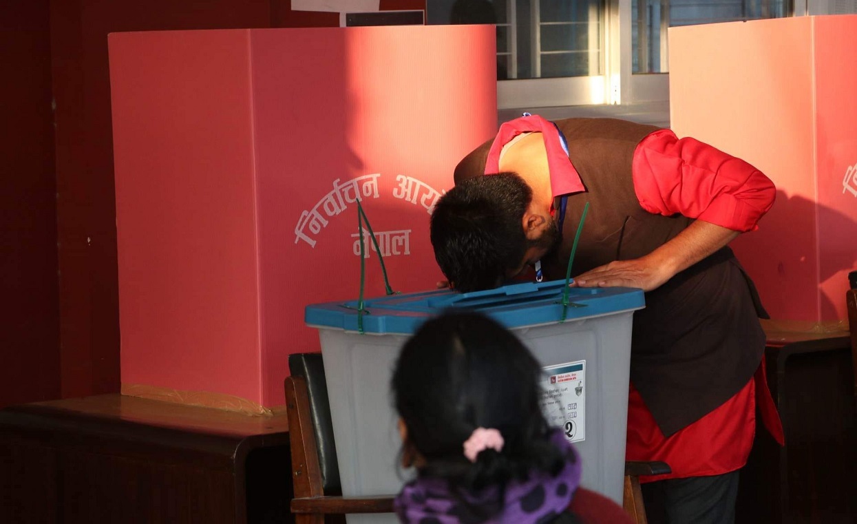 काठमाडौँ क्षेत्र नम्बर-३ मा ६६ प्रतिशत मत खस्याे