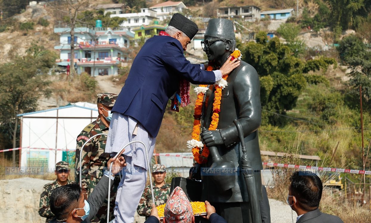 मेलम्ची परिकल्पनाकार कृष्णप्रसाद भट्टराईको शालिक सुन्दरीजलमा अनावरण (तस्बिरहरु)