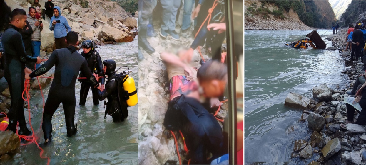 जेसीबी खस्दा कर्णालीमा बेपत्ता २ जनाको शव फेला