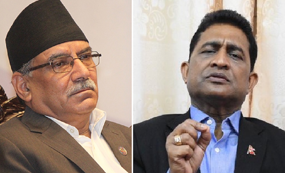 गठबन्धन बैठकअघि प्रचण्ड र महासेठबीच भेट