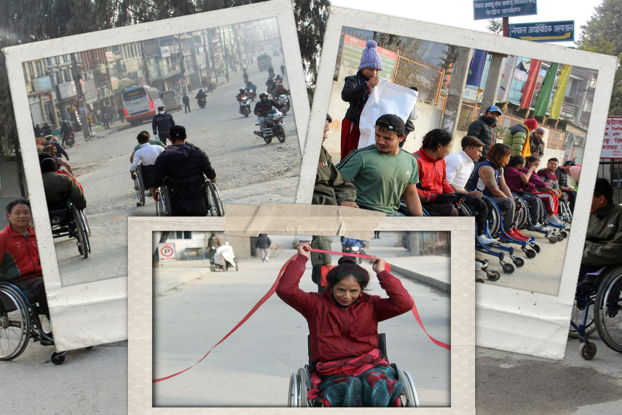 खगेन्द्र नवजीवन केन्द्रको स्थापना दिवसको अवसरमा ‘व्हिलचियर रेस’ सम्पन्न
