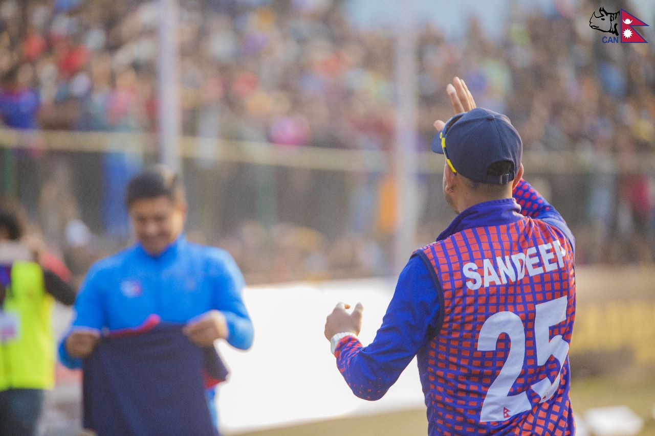सन्दीपको शानदार बलिङ, नेपाललाई तेस्रो सफलता