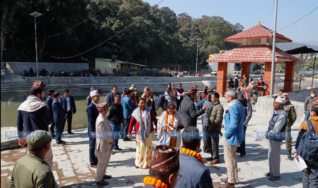 गाेकर्णेश्वरमा निर्माणाधीन बागमती सुधार संरचनाकाे स्थलगत अवलाेकन (तस्बिरसहित)