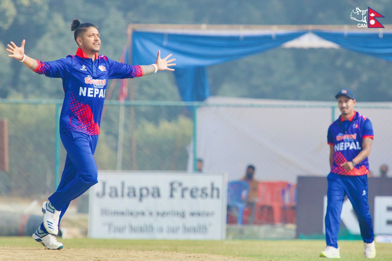 नेपाललाई छैटौँ सफलता, सन्दीपले लिए २ विकेट