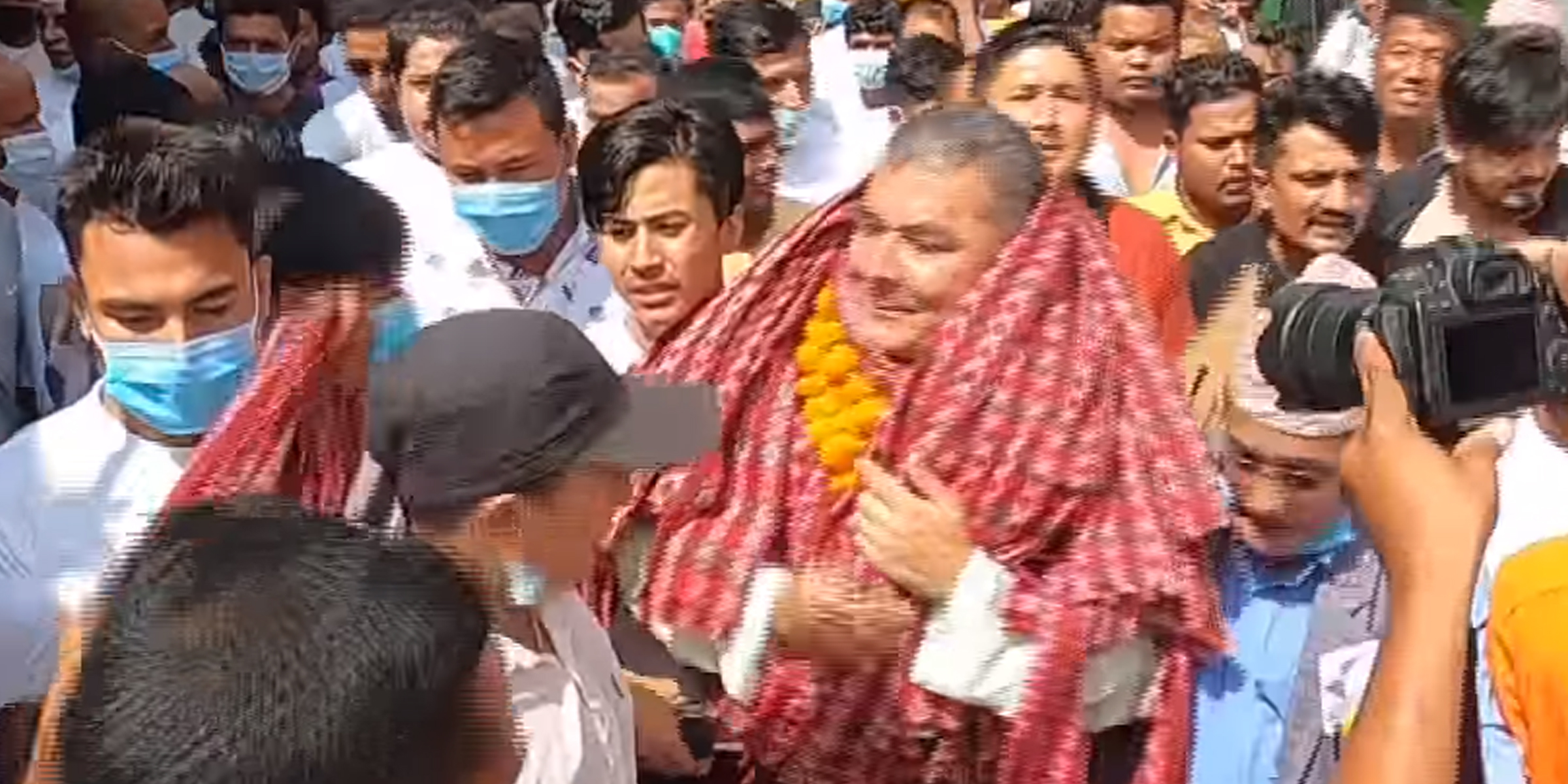 बानेश्वरमा दुर्गा प्रसाईँ नेतृत्वको महाअभियानको प्रदर्शन