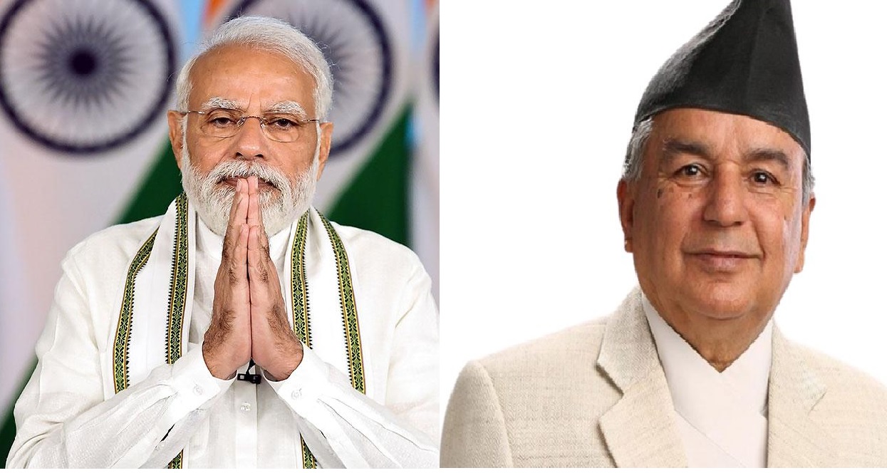 भारतीय प्रधानमन्त्री मोदीद्वारा राष्ट्रपति पौडेलको स्वास्थ्यलाभको कामना
