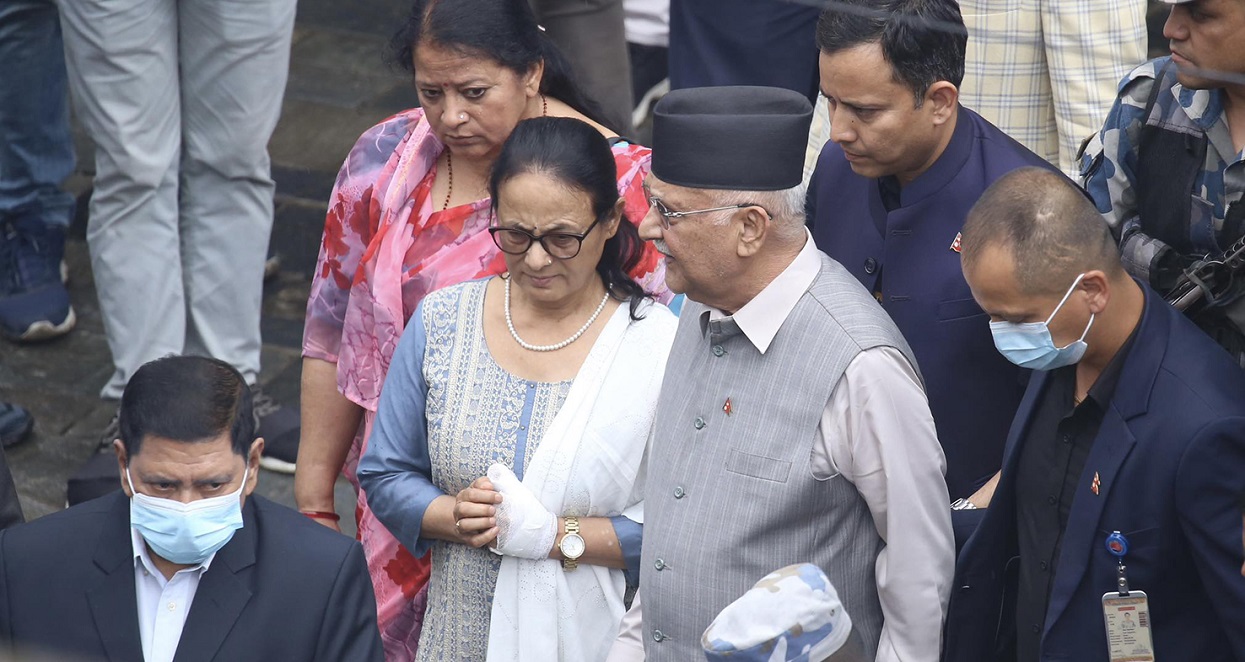 दाहालको निधनप्रति ओलीद्वारा दुःख व्यक्त