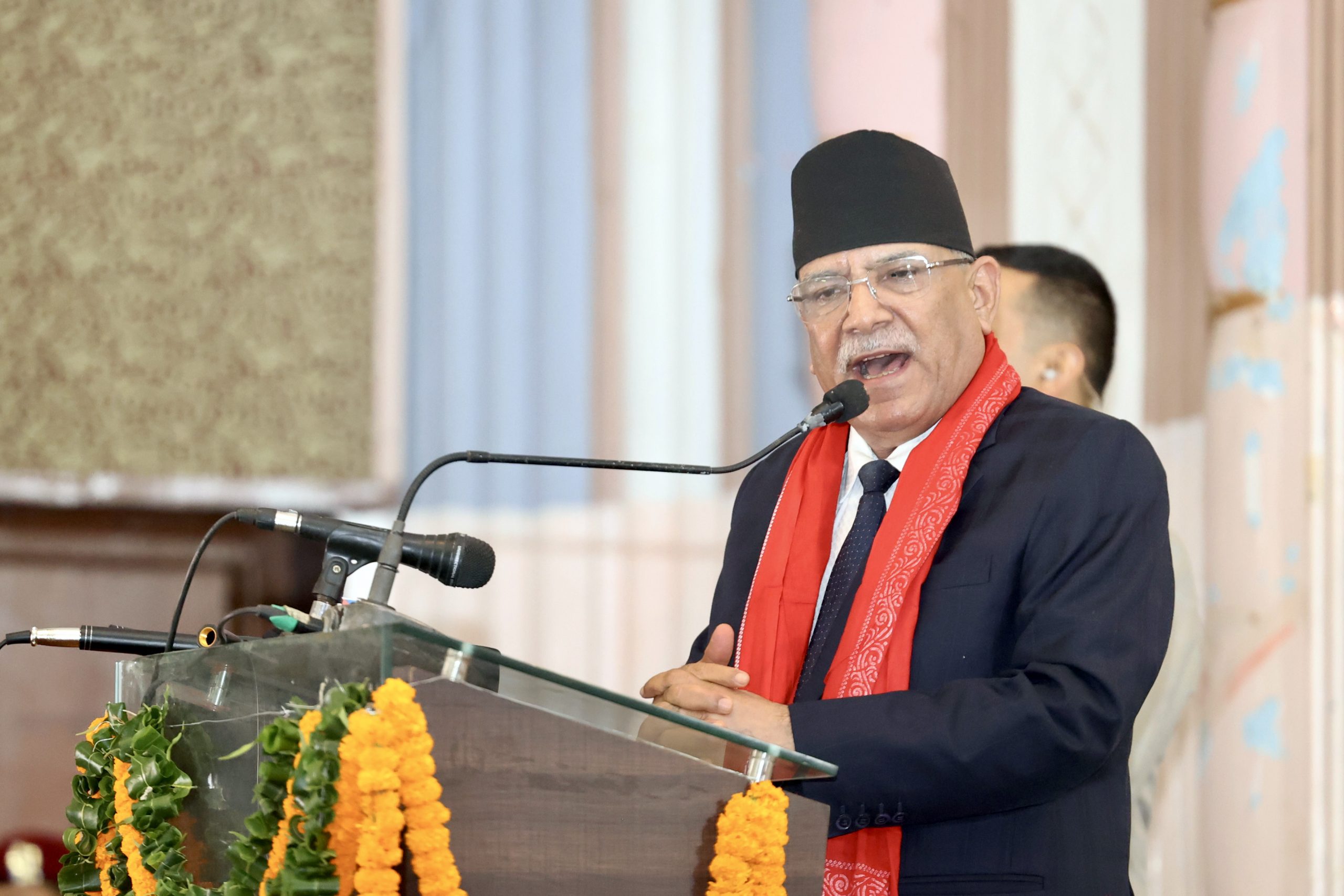 सरकार ढाल्न केही व्यक्तिहरू धूप हालेर हिँडिरहेका छन् : प्रचण्ड