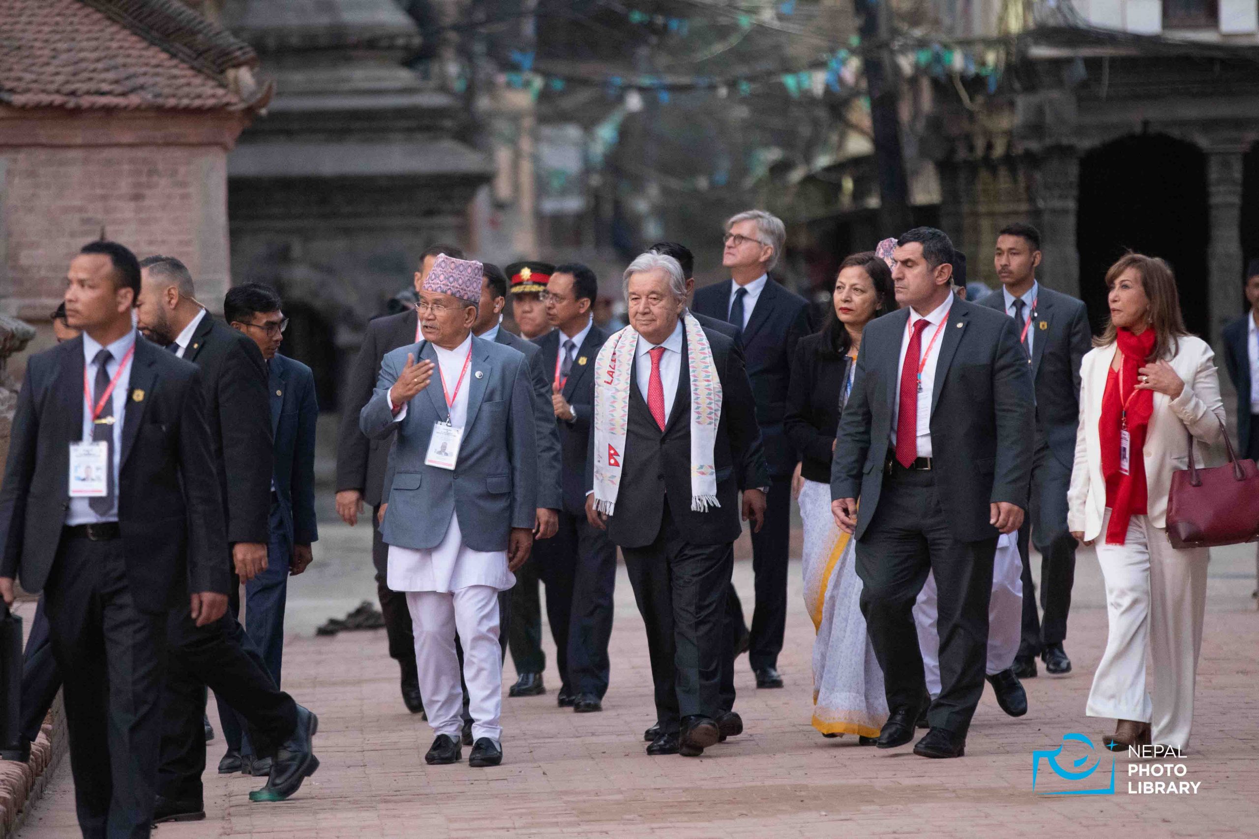 महासचिव गुटेरेसद्वारा पाटन दरबार क्षेत्रको भ्रमण (तस्बिरहरू)