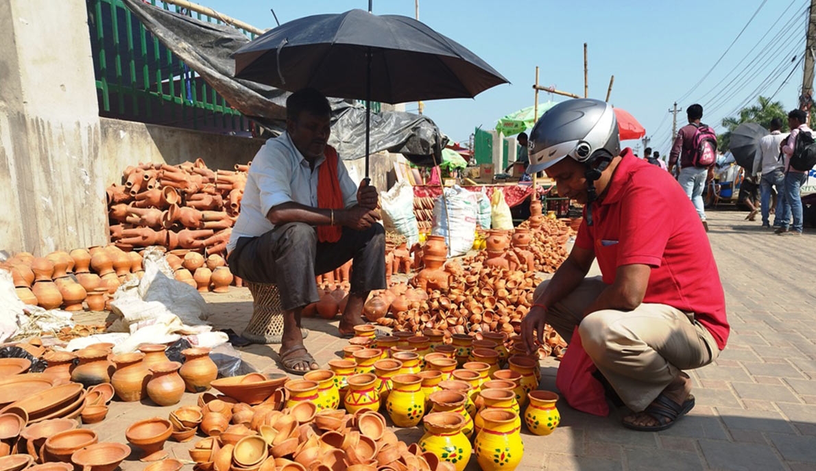 छठ पर्वमा माटाको भाँडाको बिक्री बढ्यो