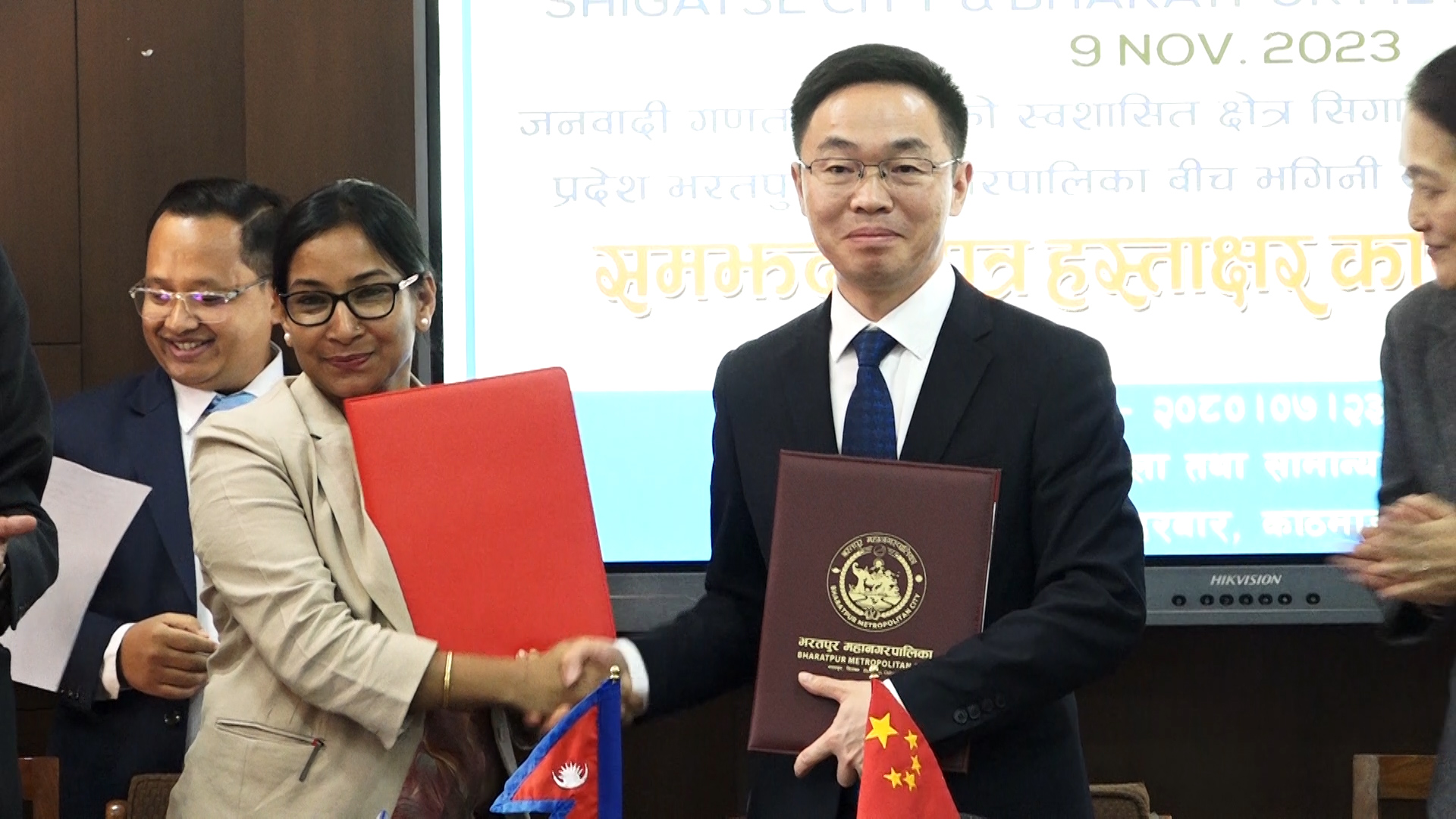 भरतपुर र चीनको सिगात्से शहरबीच भगिनी सम्बन्ध