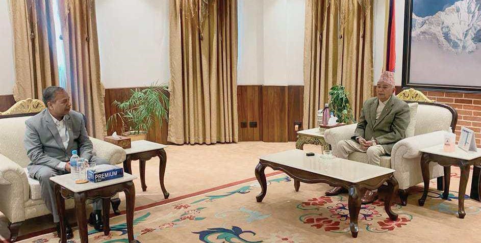 उपराष्ट्रपतिले भेटे राष्ट्रपति