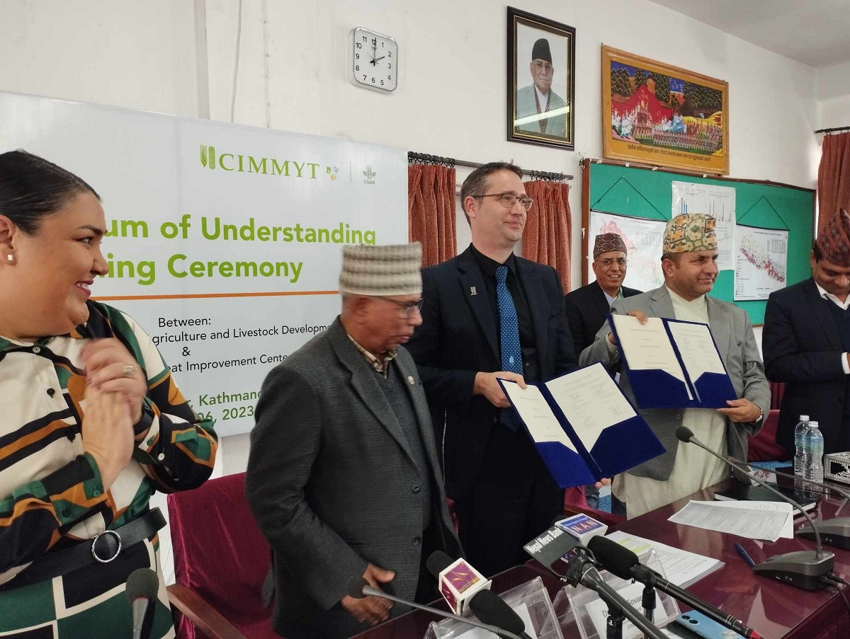 सरकार र अन्तर्राष्ट्रिय मकै तथा गहुँ सुधार केन्द्र बीच साझेदारी पत्रमा हस्ताक्षर