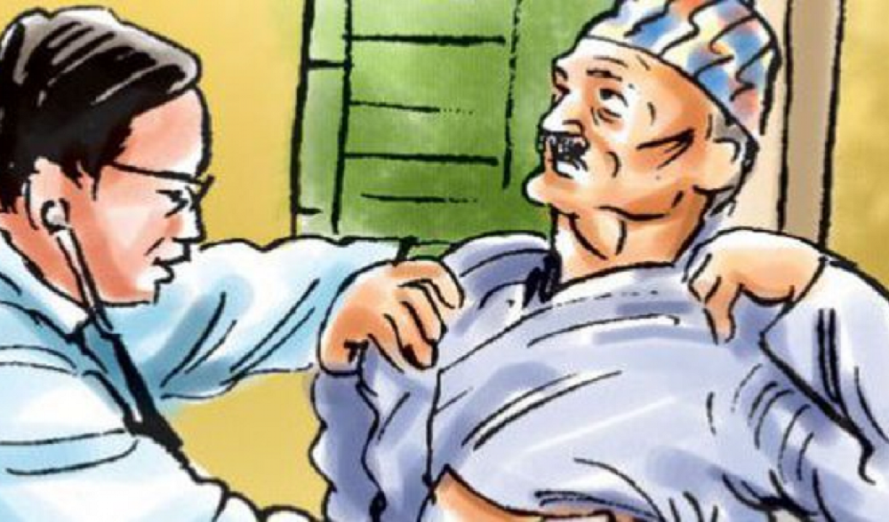 रोल्पाका जेष्ठ नागरिकलाई घरदैलोमै स्वास्थ्य सेवा