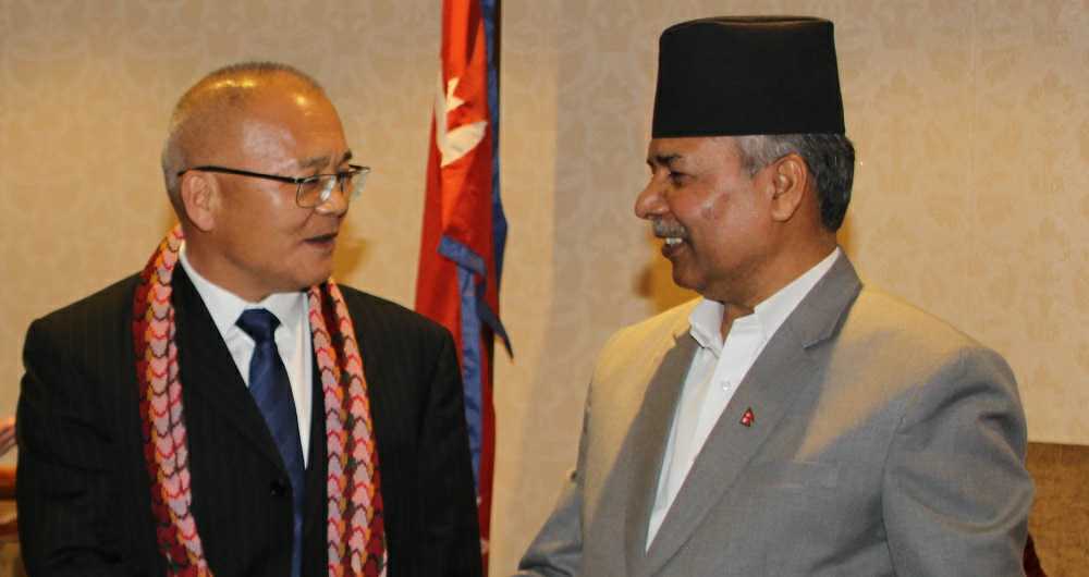 उपराष्ट्रपति र चिनियाँ प्रतिनिधिमण्डलबीच भेट
