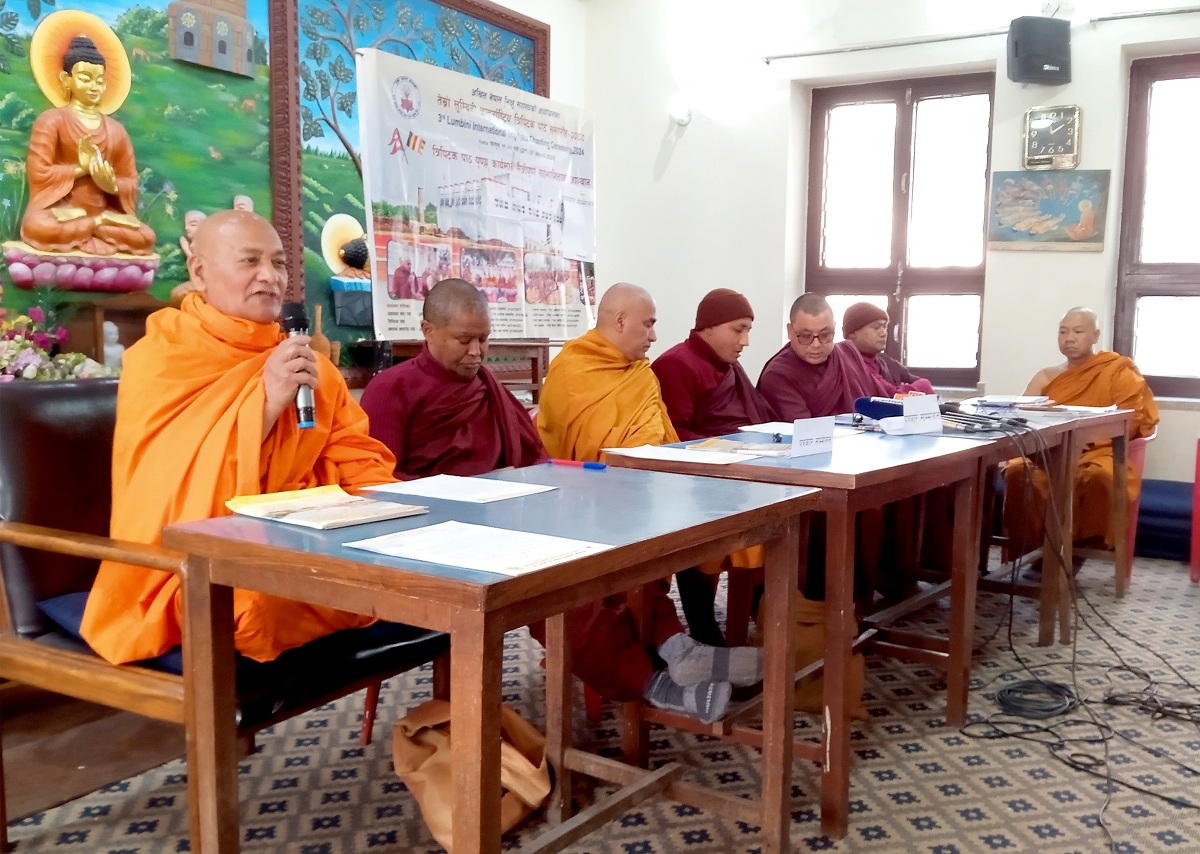 लुम्बिनीमा अन्तर्राष्ट्रिय त्रि–दिवसीय त्रिपिटक वाचन हुँदै
