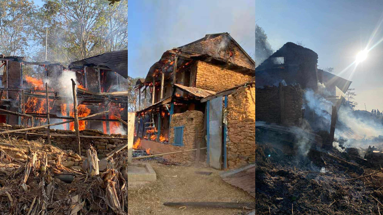 कर्णालीमा एक सातामै आगलागीमा परेर ६ जनाको मृत्यु