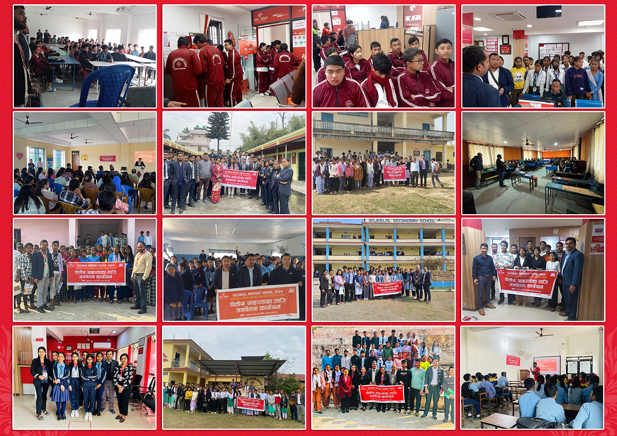 एनआईसी एसियाले मनायो ‘ग्लोबल मनी विक २०२४’, ६ हजारभन्दा धेरै युवाहरू लाभान्वित
