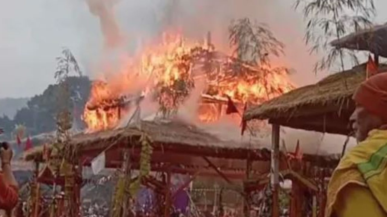 महायज्ञको हवन कुण्डमा भीषण आगलागी