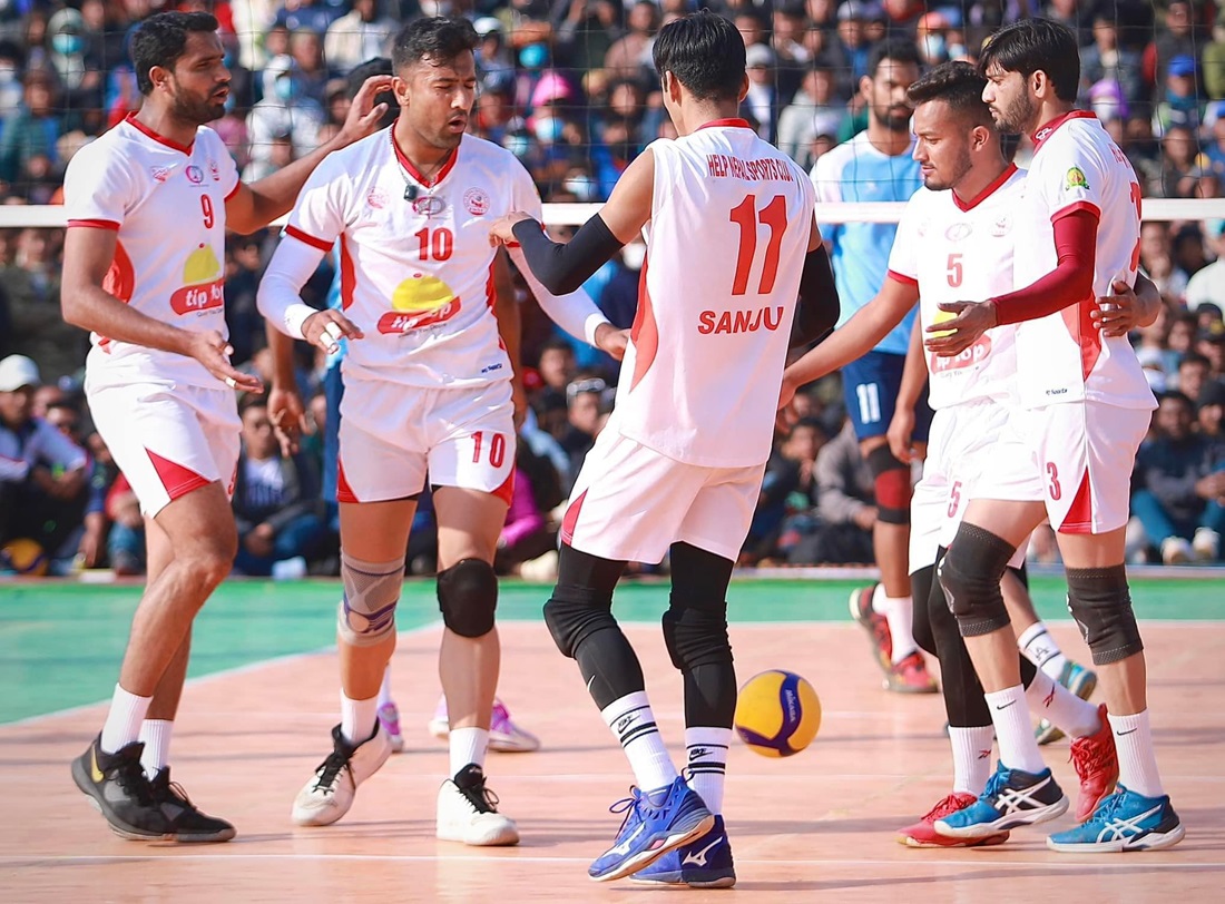 आर्मीलाई हराउँदै हेल्प नेपाल भलिबल च्याम्पियन