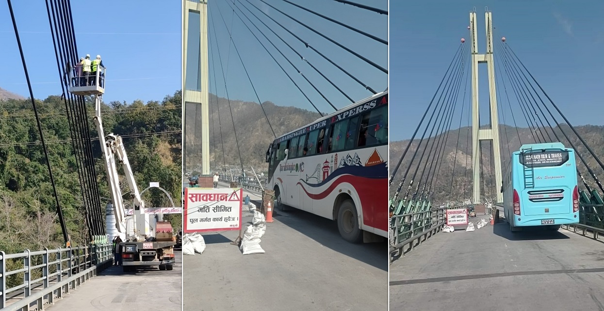 सवारीका लागि खोलियो कर्णाली पुल (तस्बिरहरु)