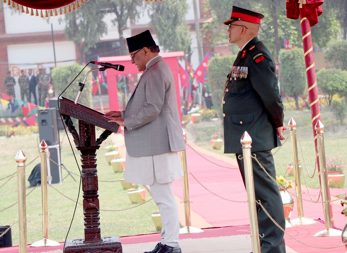 राष्ट्रिय हित संरक्षणमा नेपाली सेनाको योगदान महत्वपूर्ण : प्रधानमन्त्री