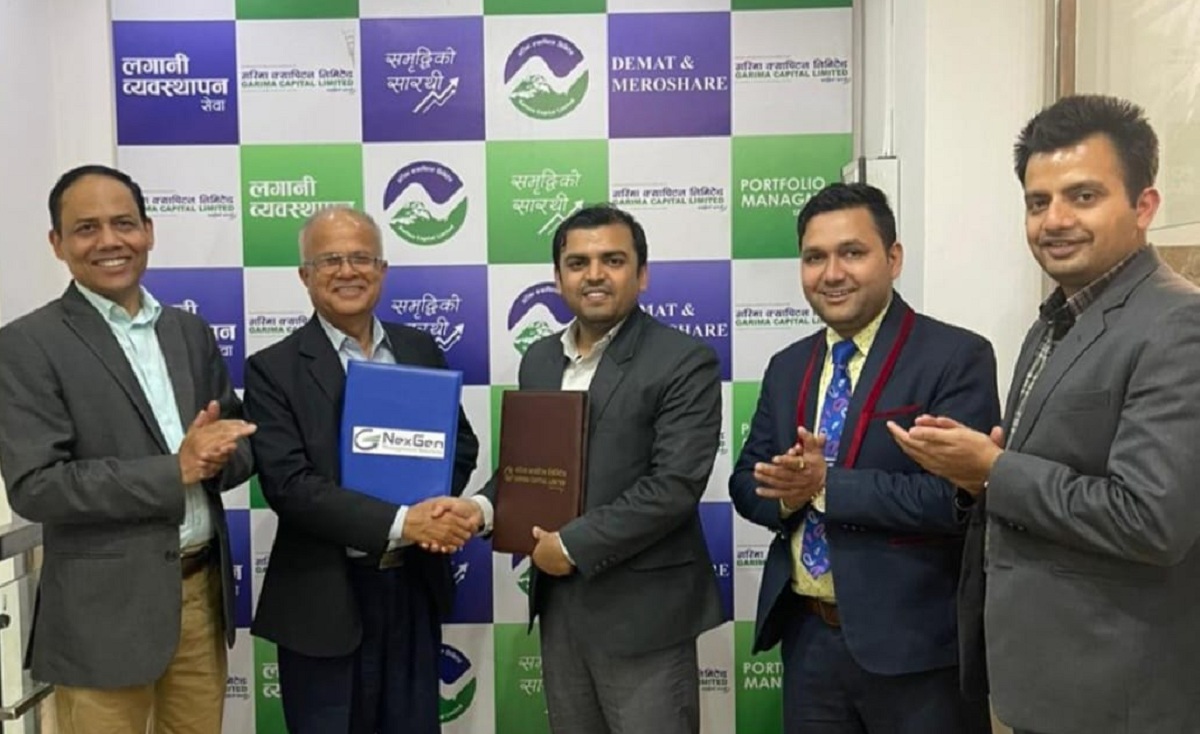 गरिमा क्यापिटल र नेक्सजेन म्यानेजमेन्टबीच व्यावसायिक साझेदारी सम्झौता