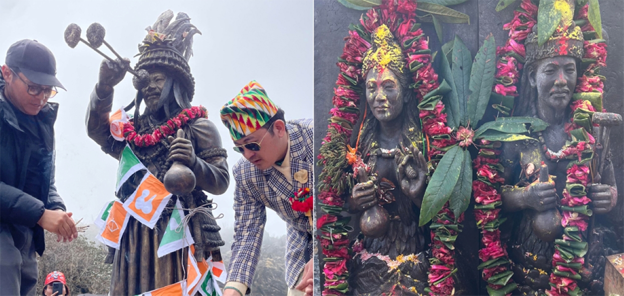 ‘सुम्निमा–पारुहाङ र नछुङ’को प्रतिमा स्थापना