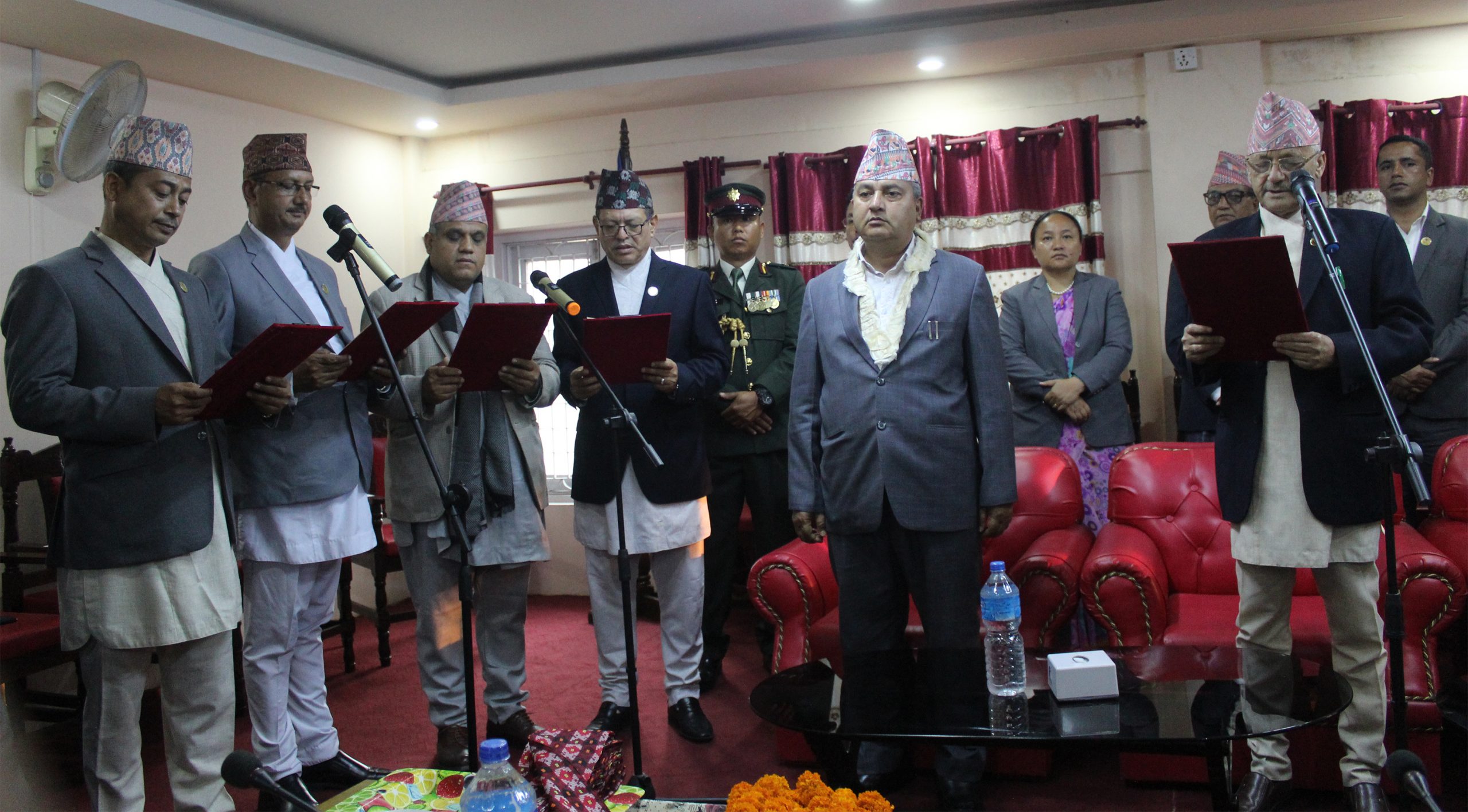 बागमतीका नवनियुक्त ४ मन्त्रीद्वारा पदभारग्रहण