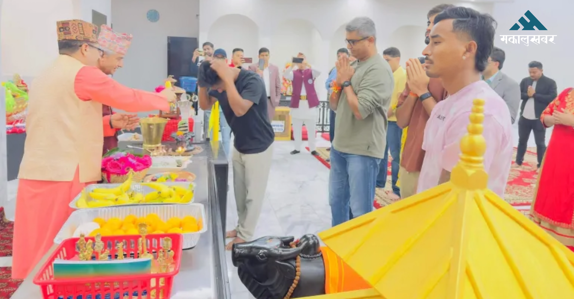 नेदरल्याण्डसँग खेल्नुअघि नेपाली टोलीले गर्यो पशुपतिनाथ र बौद्ध विहारको दर्शन