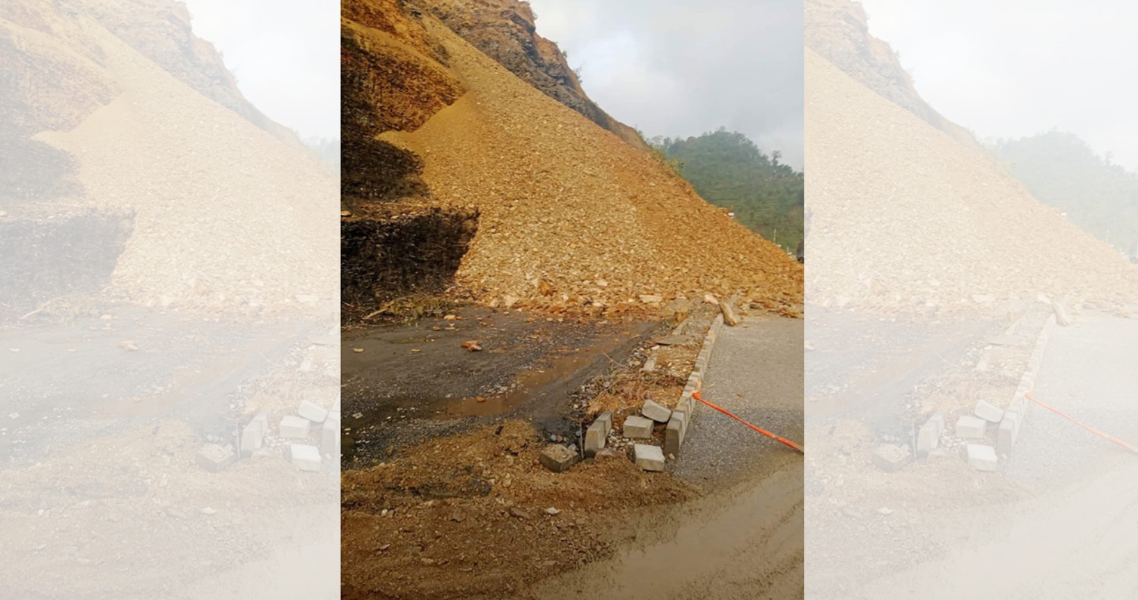पहिरोले पृथ्वीराजमार्गअन्तर्गत दमौली-डुम्रे सडक अवरुद्ध