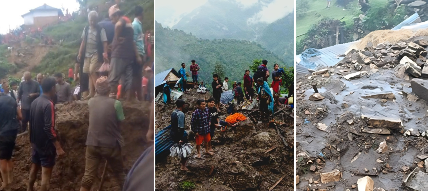 पहिरोले घर पुर्दा गुल्मीमा एकै परिवारका ५ जनाको मृत्यु, स्याङ्जामा आमाछोरी बिते