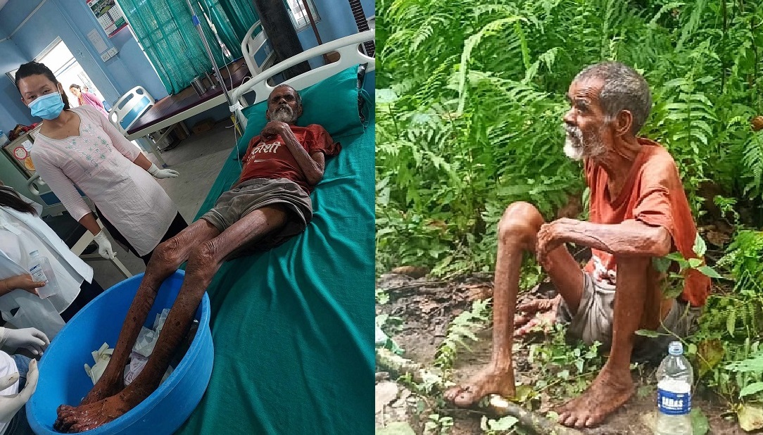 छोराबुहारीले वनमा छाडिदिएका वृद्धको उद्धार